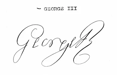 Unterschrift von König Georg III. (1738-1820)